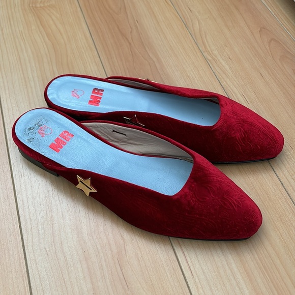 MR by Men Repeller red velvet mules - Picture 3 of 9
